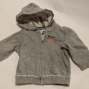 Baby Gap zip up Hoodie, Gray, 18-24 months